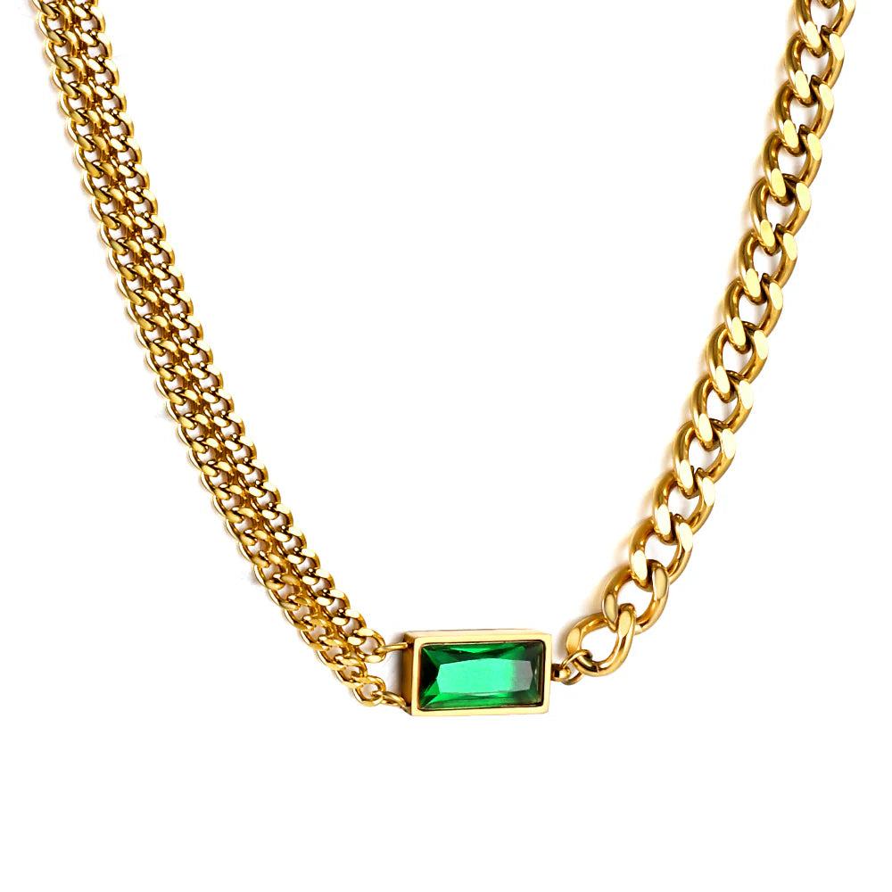 Green Diamond Necklace