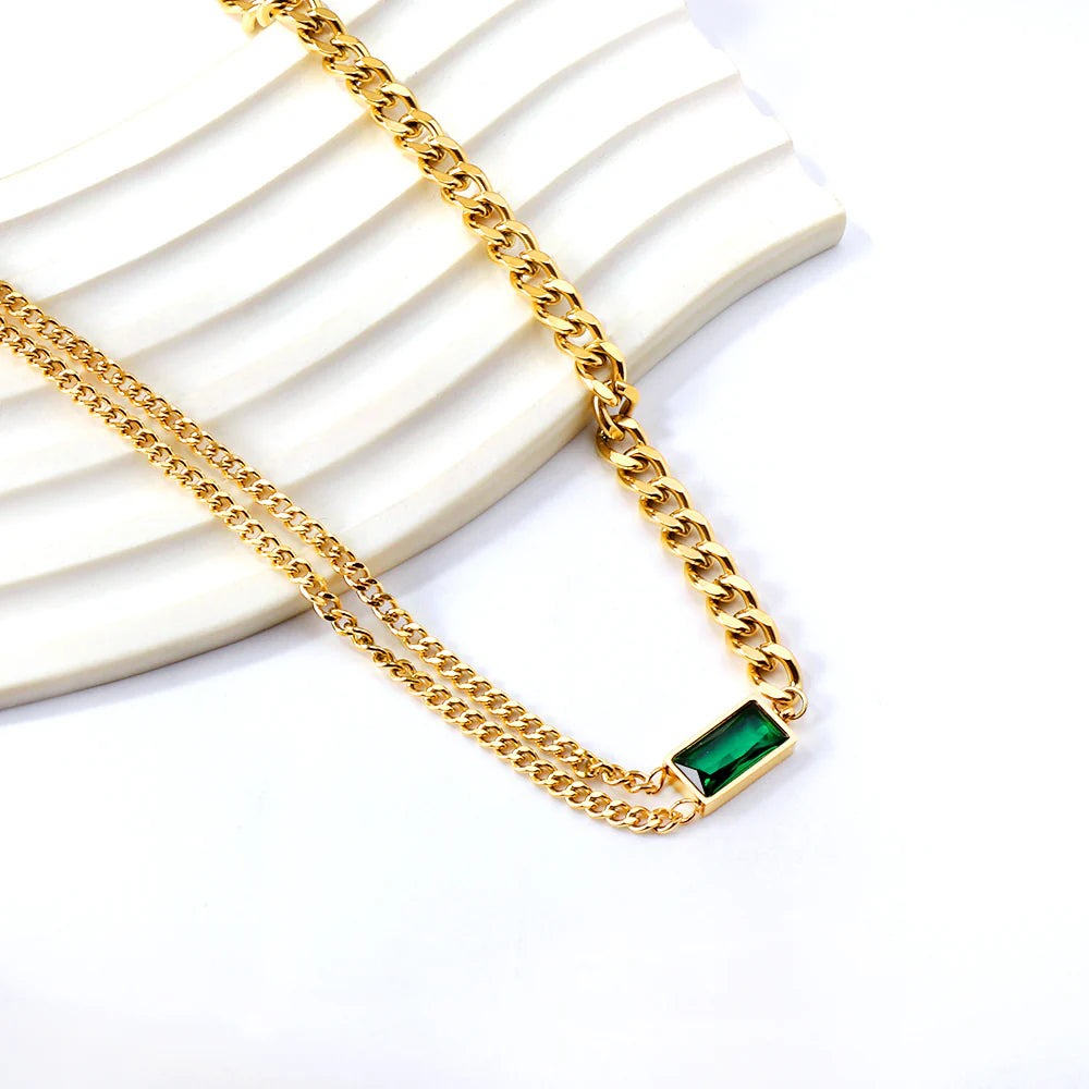 Green Diamond Necklace